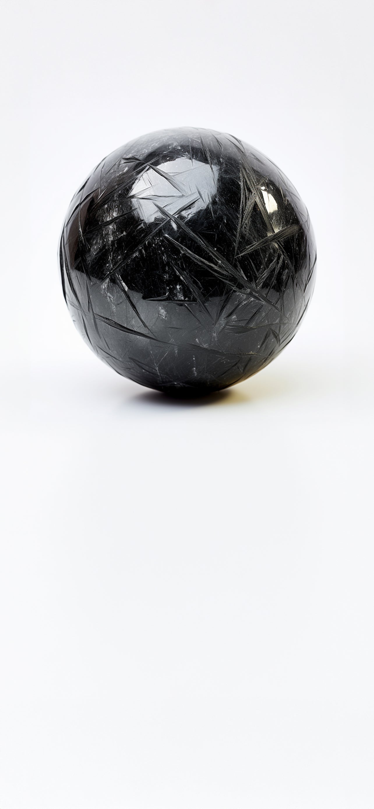 Black Tourmaline Crystal Sphere Mobile Wallpaper
