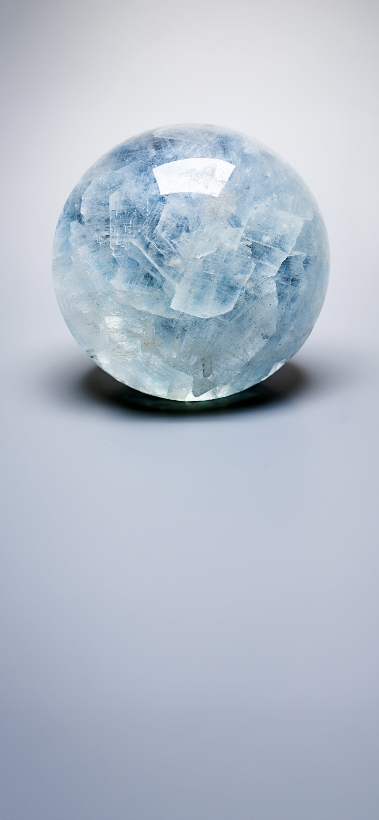 Celestite Crystal Sphere Mobile Wallpaper