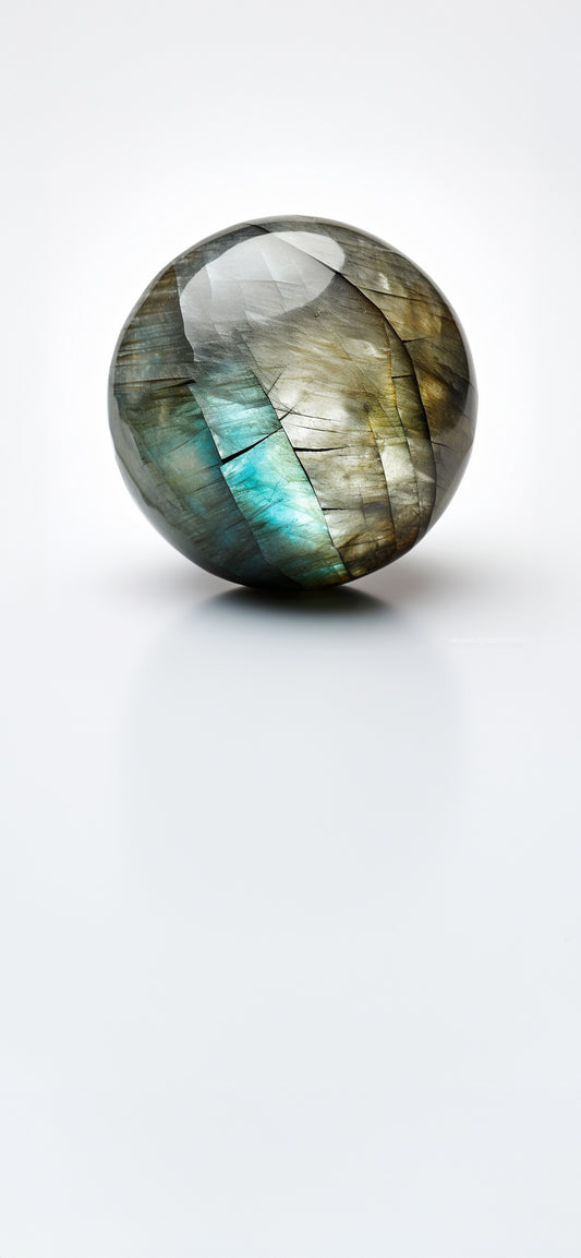Labradorite Crystal Sphere Lock Screen Wallpaper