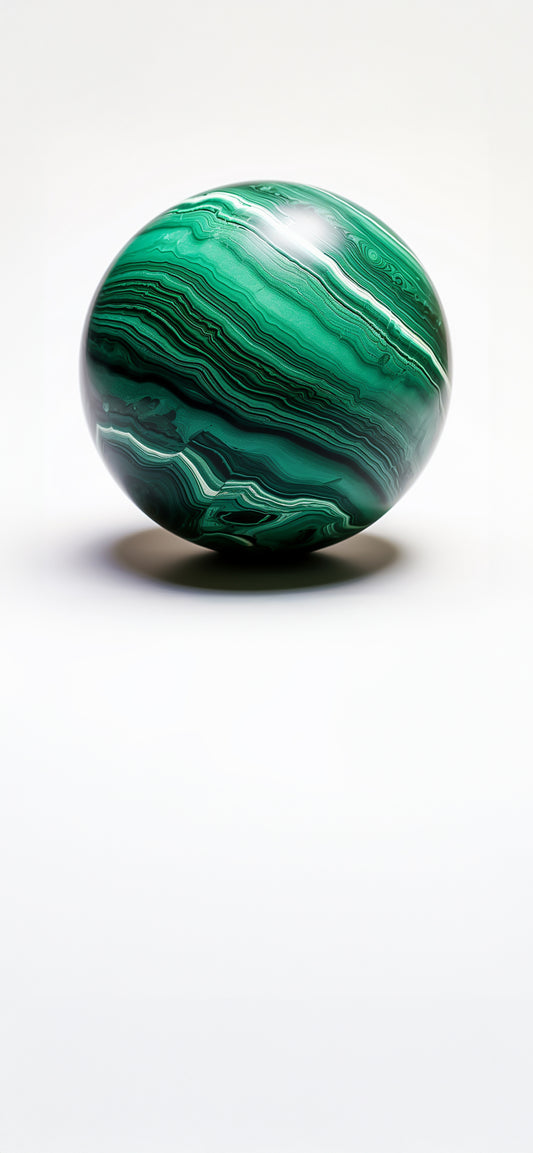 Malachite Crystal Sphere Lock Screen Wallpaper