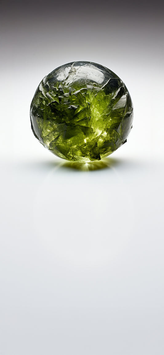 Moldavite Crystal Sphere Lock Screen Wallpaper