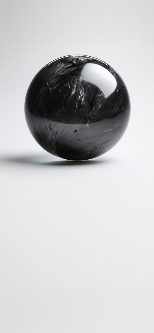 Obsidian Crystal Sphere Lock Screen Wallpaper