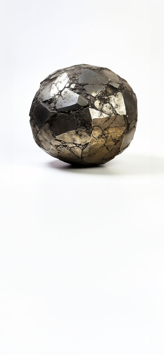 Pyrite Crystal Sphere Lock Screen Wallpaper