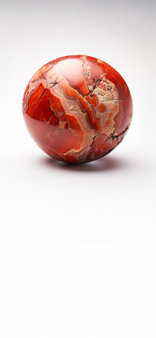 Red Jasper Crystal Sphere Mobile Wallpaper