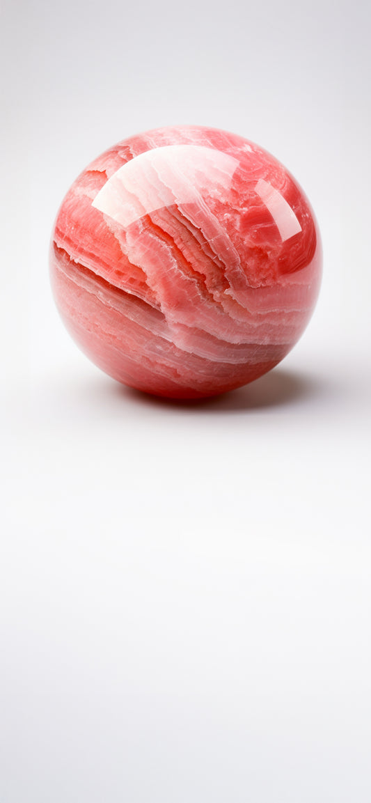 Rhodochrosite Crystal Sphere Lock Screen Wallpaper