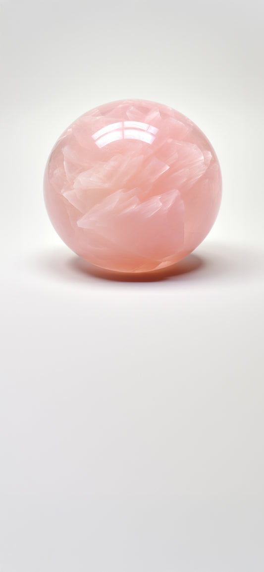 Rose Quartz Crystal Sphere Lock Screen Wallpaper