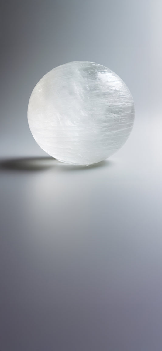 Selenite Crystal Sphere Lock Screen Wallpaper