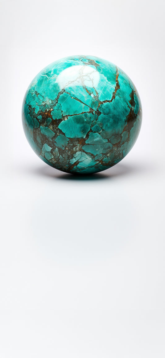 Turquoise Crystal Sphere Lock Screen Wallpaper