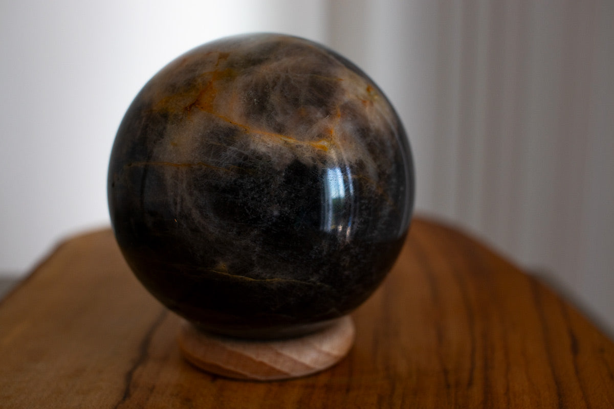 Black Moonstone Crystal Sphere