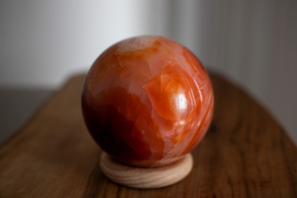 Carnelian Crystal Sphere