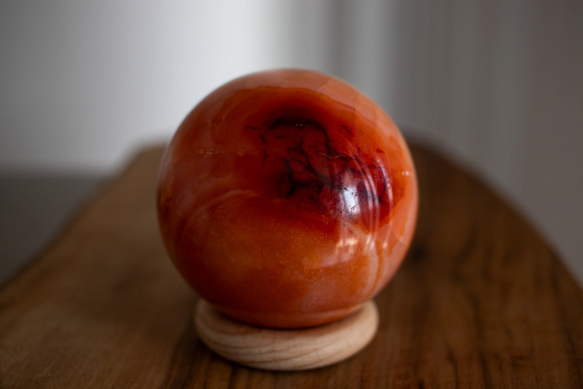 Carnelian Crystal Sphere
