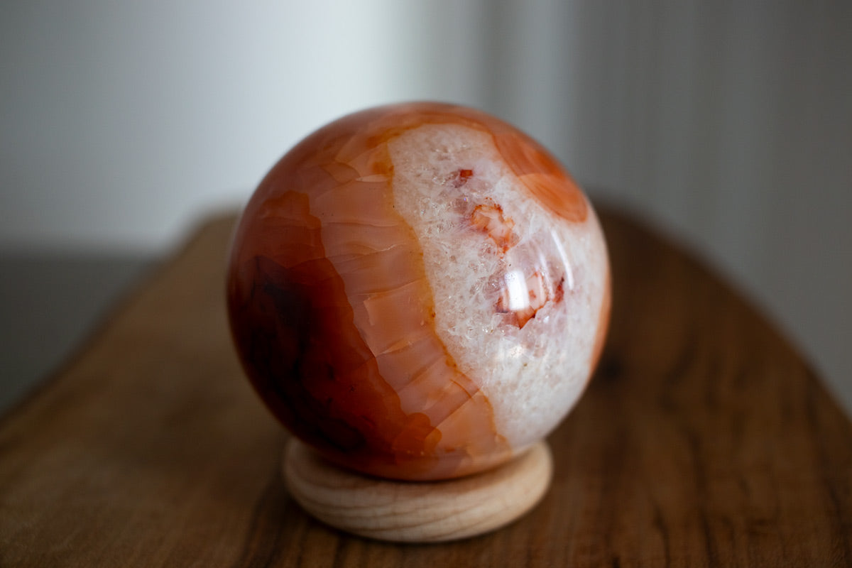 Carnelian Crystal Sphere