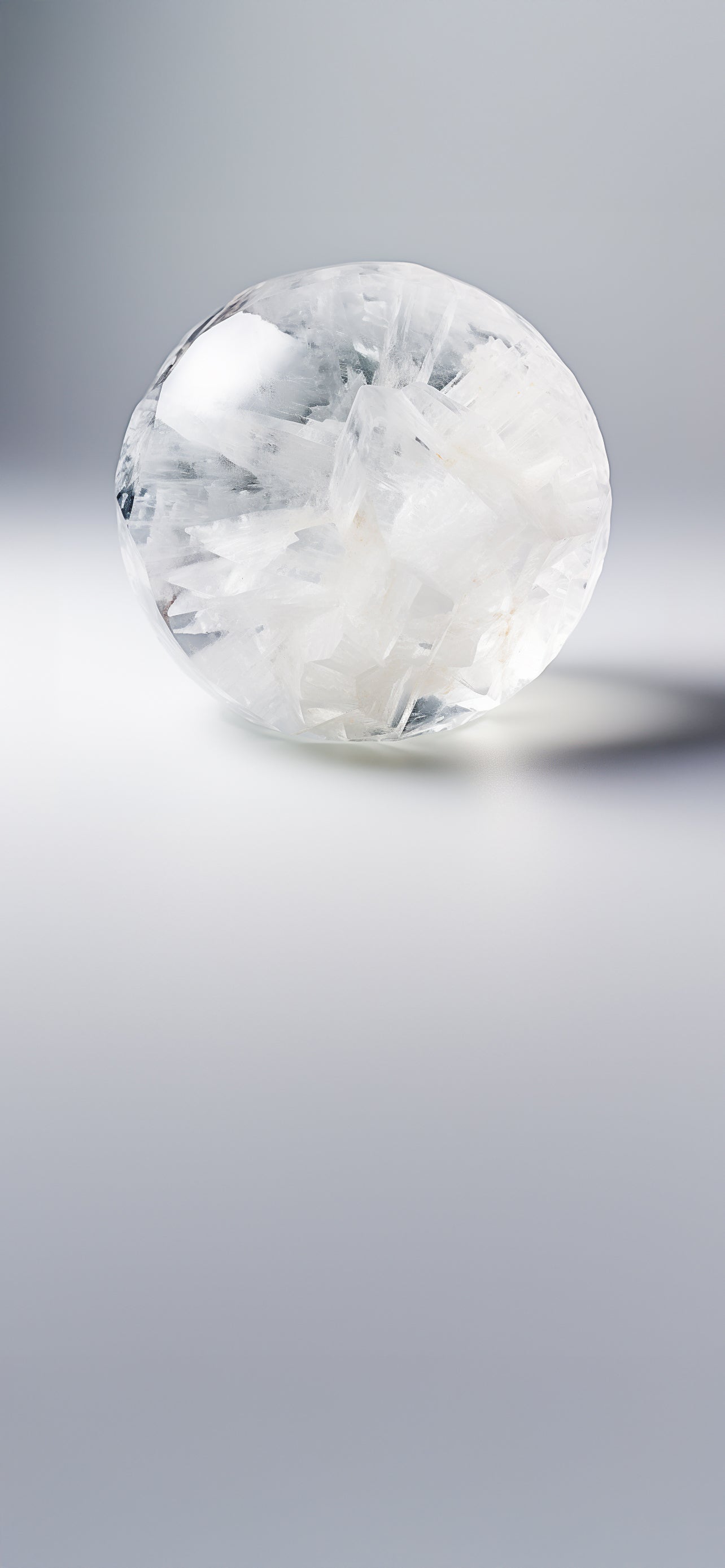 Clear Quartz Crystal Sphere Mobile Wallpaper