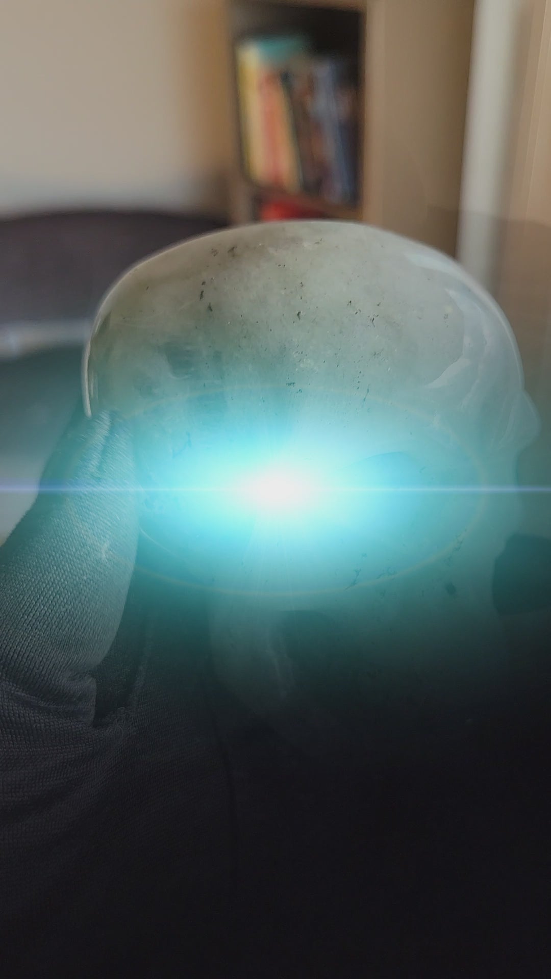 Labradorite Crystal Skull nice brilliant fire