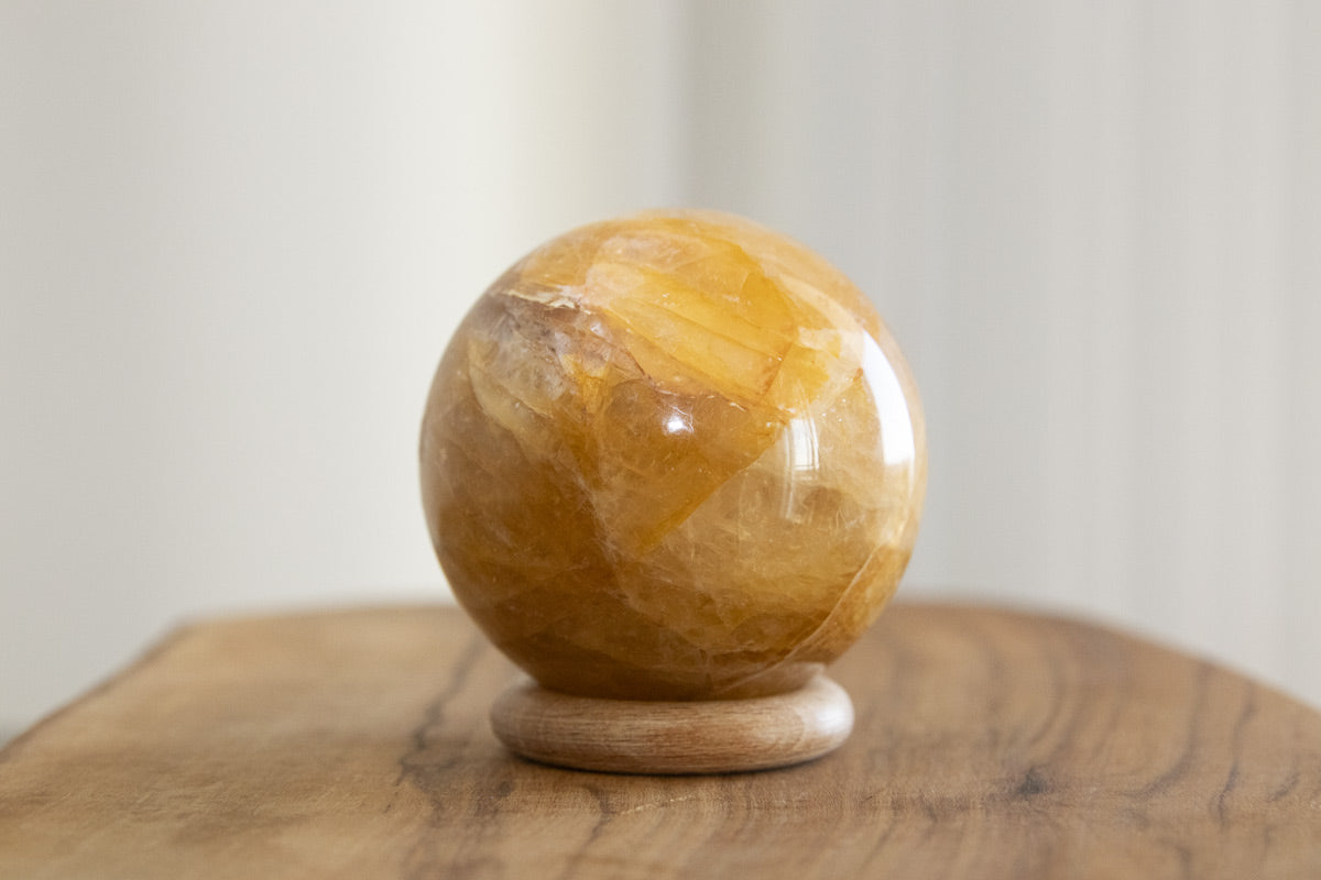 Yellow Hematoid Quartz Sphere