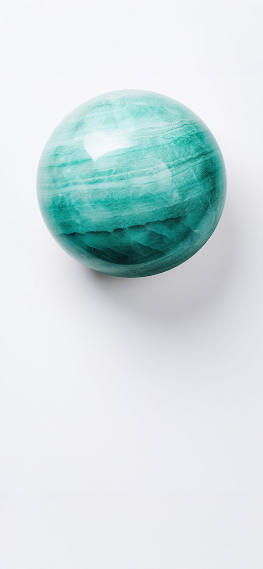 Amazonite Crystal Sphere Mobile Wallpaper