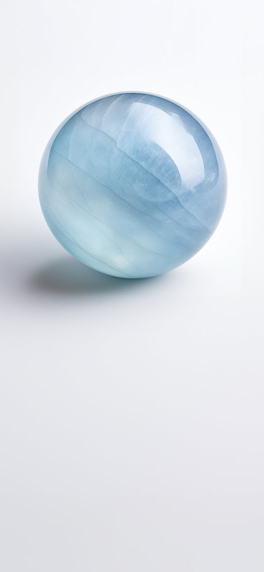 Angelite Crystal Sphere Mobile Wallpaper