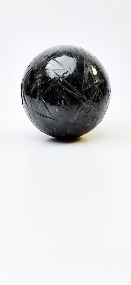 Black Tourmaline Crystal Sphere Mobile Wallpaper