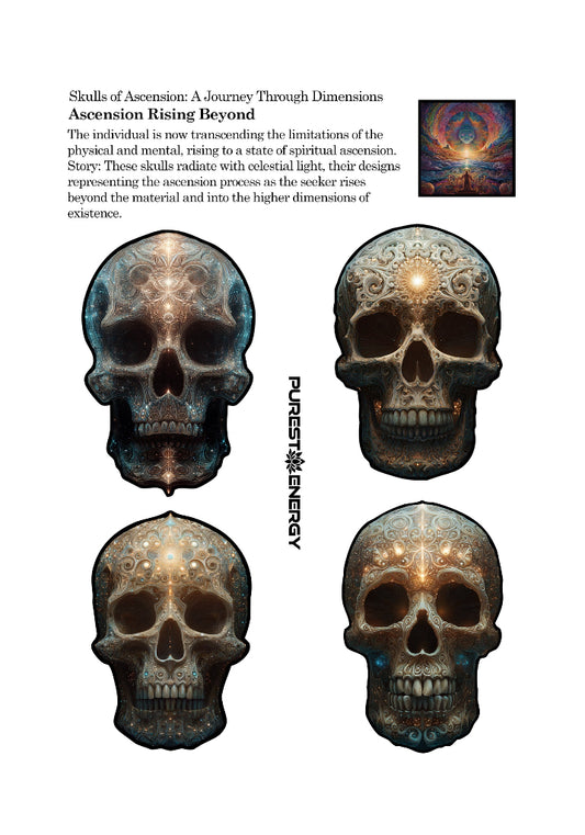 Skull stickers for adults. Ascension Rising Beyond Sticker Collection