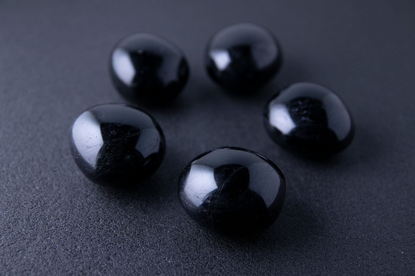 Black Tourmaline Crystal Palm Stones