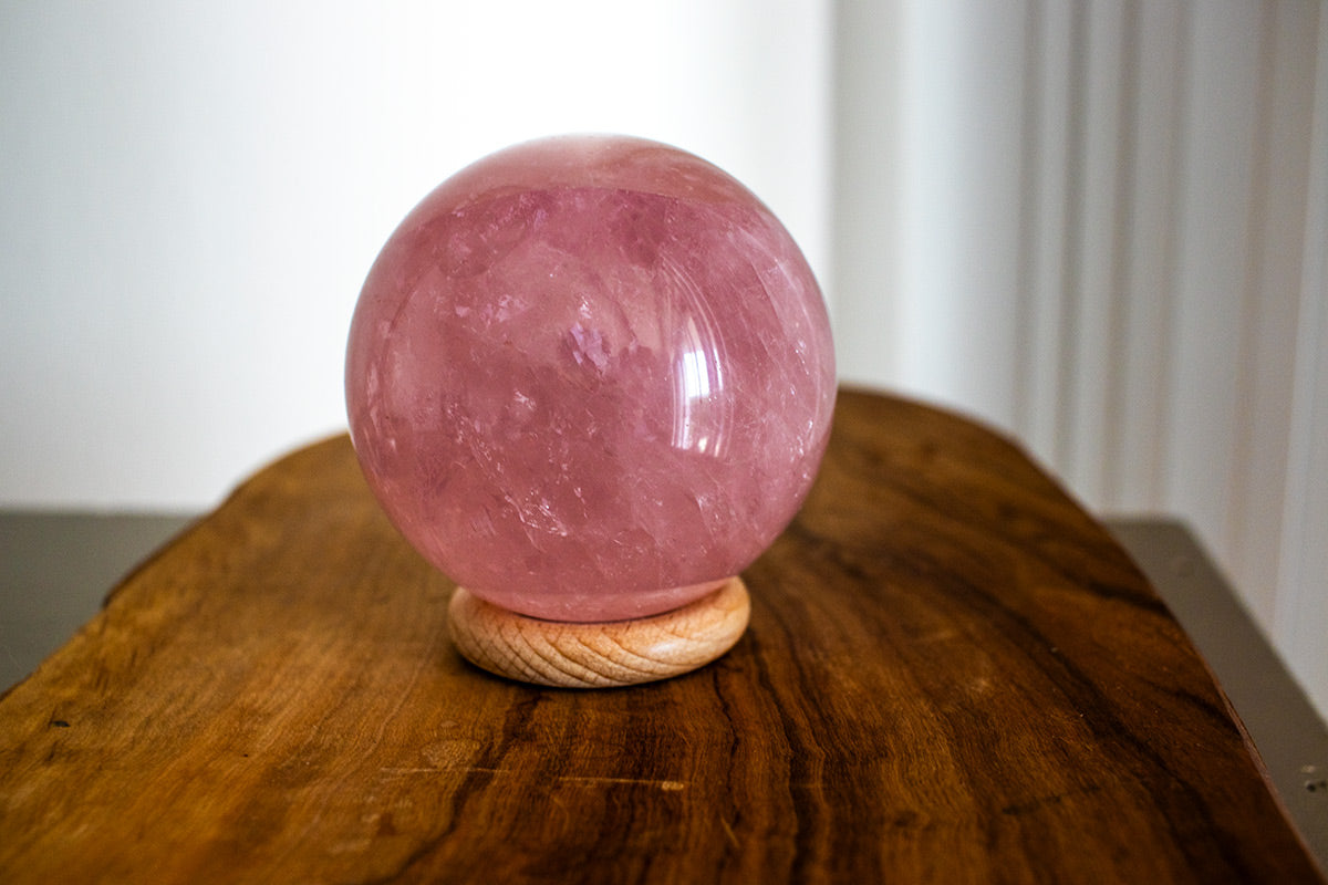 Rose Quartz Crystal Sphere